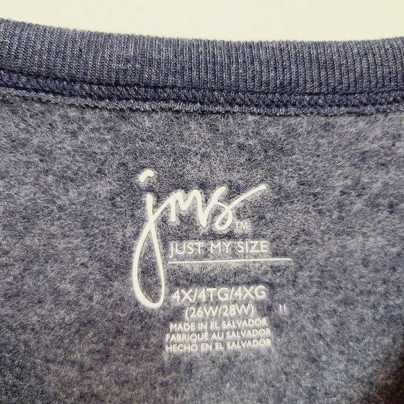 "LAVA LAMP" Hand Dyed NEW Just My Size Sweatshirt Fleece Top JMS 4X 26W-28W - Picture 4 of 7